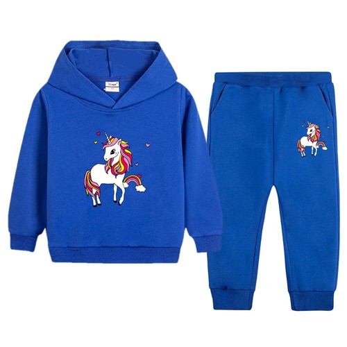 Unisex Kids Outfit Cotton Set Soft Tracksuit 2Pcs Clothes Pullover Sweatshirt - Picture 16 of 36
