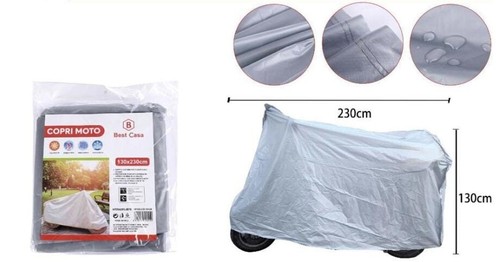 Tuta Moto Donna Telo Copri Moto/scooter Impermeabile E Traspirante - Taglia L, Colore Grigio, Protezione S.P.F. Telo Impermeabile Esterno