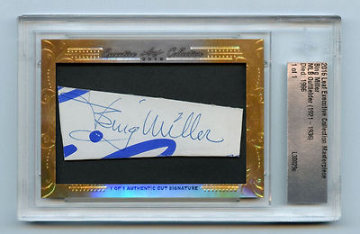 Bing Miller 2016 Leaf Executive Collection Cuts 1/1 Signature Auto PSA/DNA COA