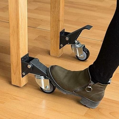 GBL 4 X Retractable Heavy Duty Workbench/Furniture Castor wheels /Casters 4 Pack - Picture 6 of 18