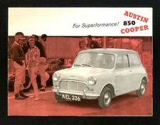 1962 1963 Austin 850 Cooper Car Sales Brochure Specifications Features Vintage
