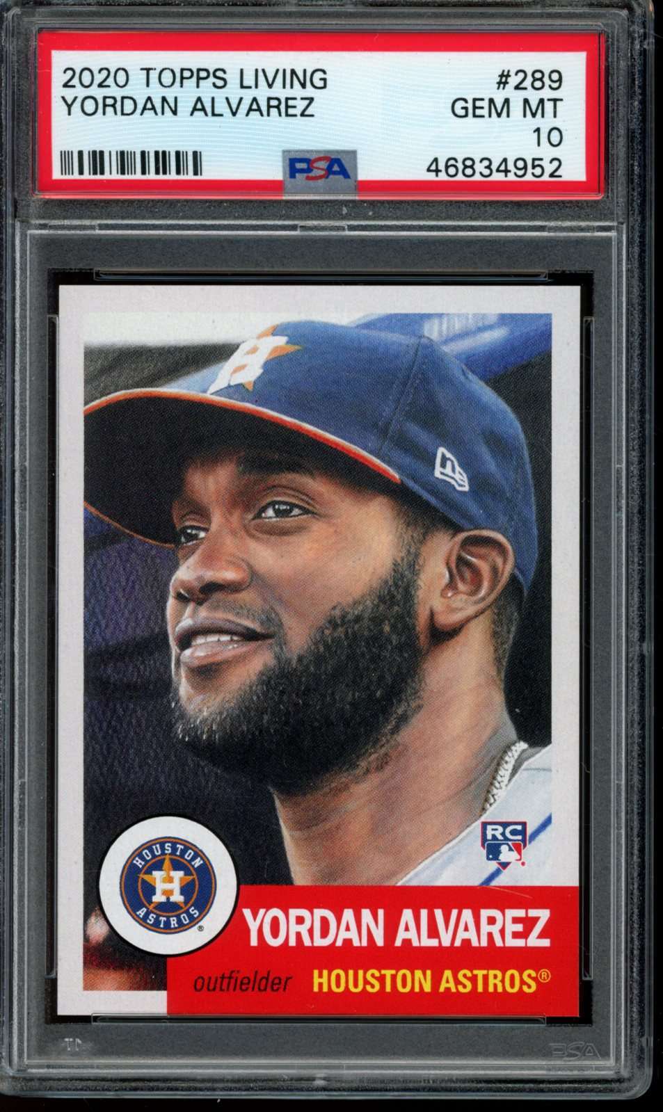 2020 Topps Living Set #289 Yordan Alvarez PSA 10 Gem Mint RC Rookie 46834952