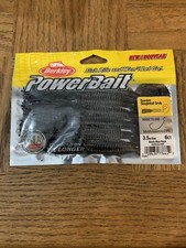 Berkley Powerbait Bearded Singletail Grub Black Blue Fleck