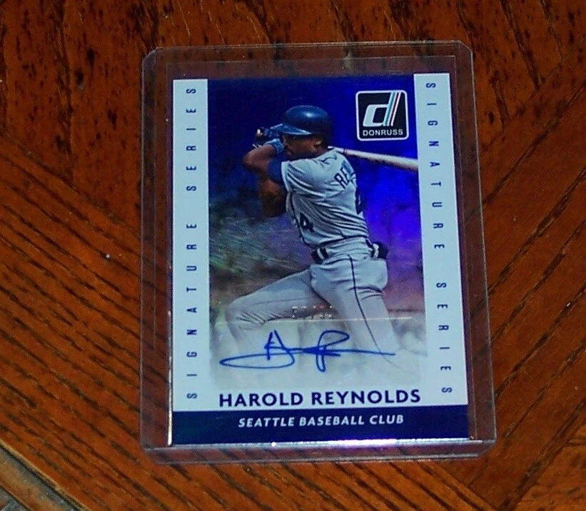 HAROLD REYNOLDS 2015 DONRUSS BLUE SIG SERIES AUTO 57/99 MINT - Image 3 of 3