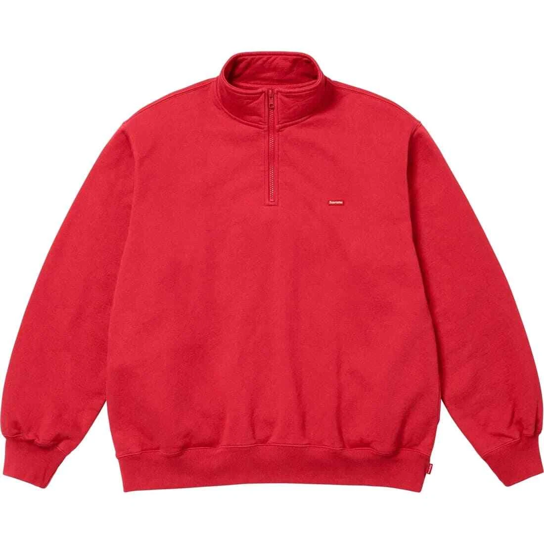 Supreme Small Box Half Zip Pullover Red | eBay