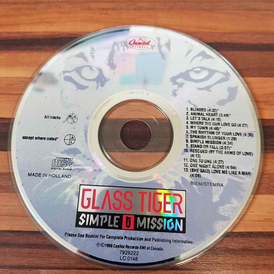 GLASS TIGER : Simple Mission NL > VG (CD) - Bild 2 von 3