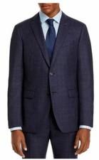 John Varvatos Star Bleecker Plaid Slim Fit Suit Jacket Sports Coat 38 S 38S