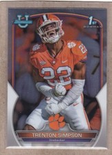 Trenton Simpson 2023 Bowman University #45 1st Clemson Tigers Baltimore Ravens