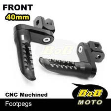 BOB 40mm Lower Rider Footpegs BLACK For Versys 1000 LT 15 16 17 18 19 20 21 22