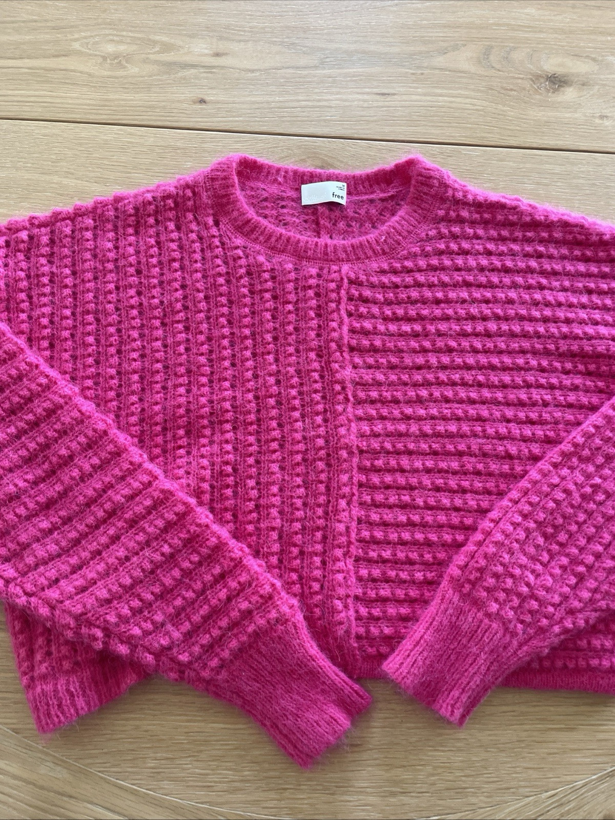 Wilfred Free Women Sweater Medium Pink Knitted Cropped Wool Alpaca Blend