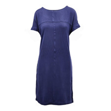 M&S Navy Short Sleeve Shift Dress Womens Ladies