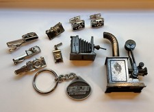Film Camera Pin Tie Clip Cuff Links Trinkets Magic Lantern Pencil Sharpener