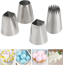 4 Duyas Extra Grandes Reposteria Acero Inoxidable Mangas Pasteleras Decorar