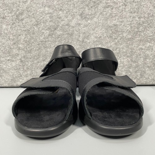Cosyfeet Sunny sandali donna in pelle nera taglia 8 extra capienti mai indossati - Foto 2 di 14