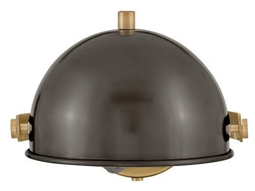 Hinkley Lighting 46470 Spence 7" Tall Wall Sconce - Black / Heritage Brass - Picture 9 of 12