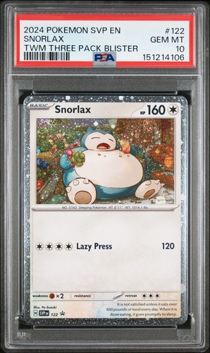 Snorlax graded PSA 10 for sale on eBay