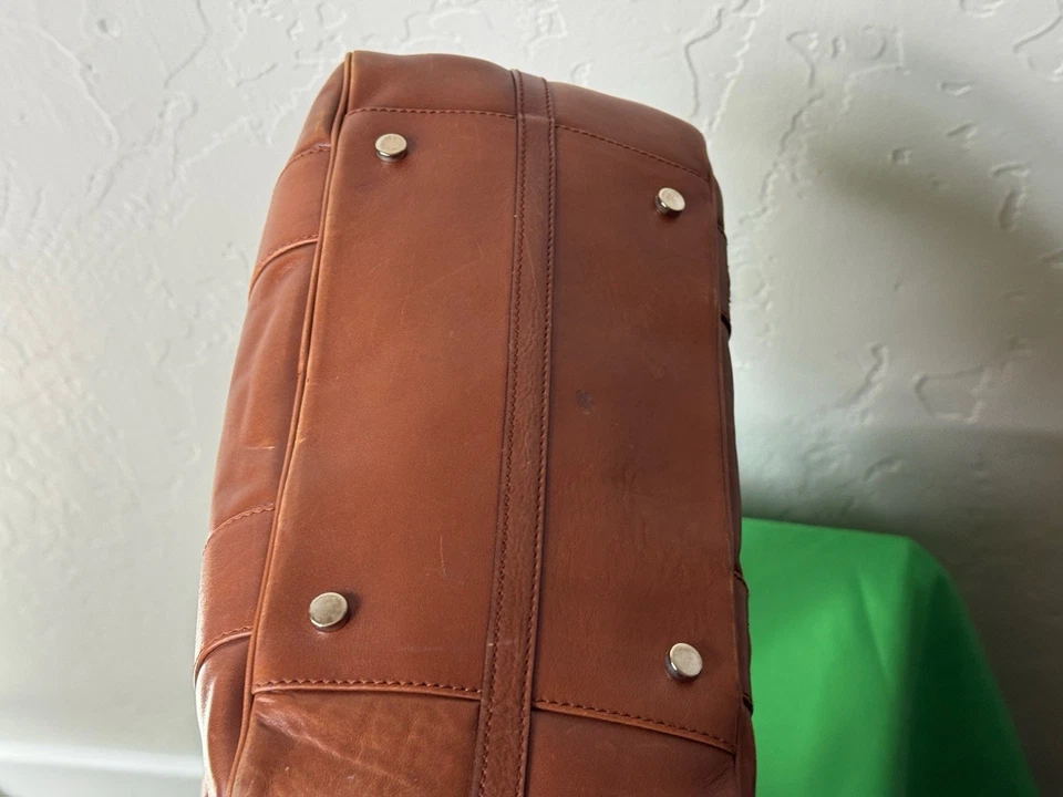 Auténtico bolso de hombro Yves Saint Laurent de cuero marrón vintage YSL Foto 4 de 4