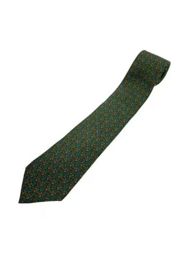 Cravatta uomo HERMES verde seta 7255