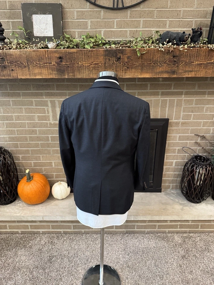 Polo Ralph Lauren Hombre 40S Gris Carbón Sólido 100% Lana Traje Chaqueta Usado en Excelente Condición Foto 4 de 4