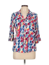 French Dressing Jeans Women Red 3/4 Sleeve Blouse 12