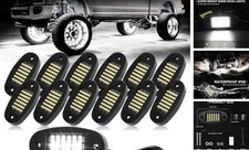White Rock Lights 6000K Pure White 36 LEDs SMD Chips Super Bright Neon 12 Pods