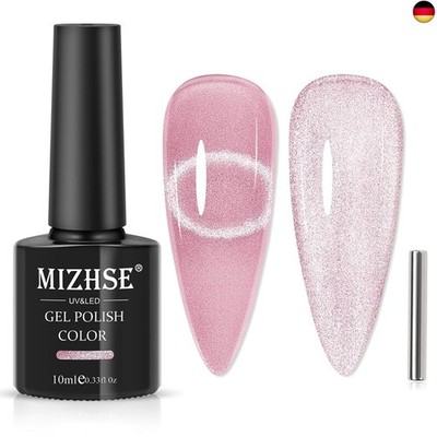 MIZHSE Cat Eye UV Gel - Rosa Magnet Nagellack, Cateye UV Gel für Nageldesign, 