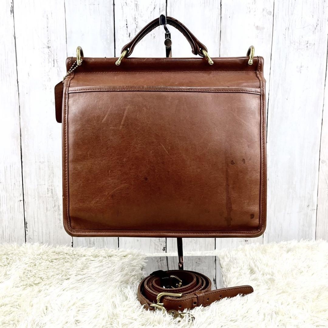 Vintage Coach 9927 Shoulder Bag Turnlock Leather Brown