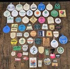 Golf Bag Tags 65pcs Vintage Metal Plastic USA Courses