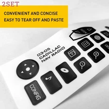 2set For 2003-2006 CADILLAC CHEVY GMC NAVIGATION RADIO BUTTON REPAIR DECAL STICK