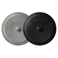 2 Pack - Black and Gray 6" Kitchen Sink and Bathtub Stoppers Set for Standard...