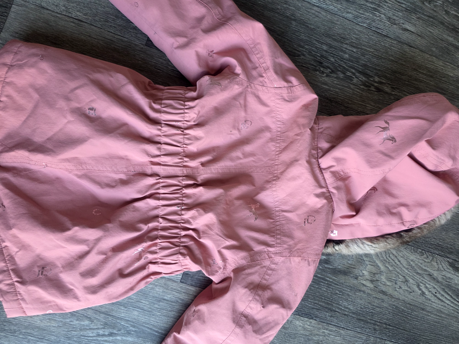 PONY Joules ROSA Imbottito Impermeabile Alix Cappotto Giacca Età 3 Bordo Pelliccia Staccabile