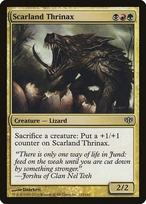 Scarland Thrinax NM/M Conflux Multicolor Creature Lizard Mtg Magic English 