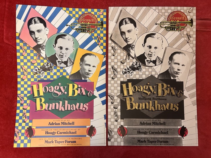 HOAGY, BIX & WOLFGANG BEETHOVEN BUNKHAUS poster Bix Beiderbecke Hoagy Carmichael