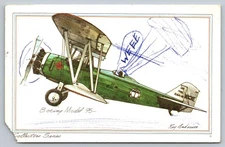 Vintage Boeing Model 95 Airplane Art Postcard 1973 Johns-Byrne Co.