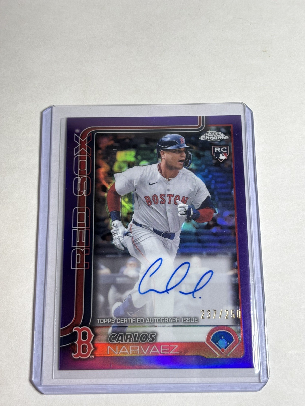 2025 Topps Chrome - Carlos Narvaez Rookie Autographs Purple /250 #RA-CAN