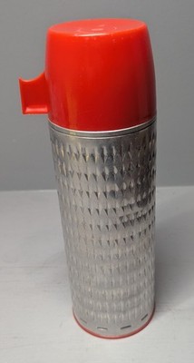 vintage Sears aluminum thermos #7338 J.C. Higgins vacuum bottle MCM retro
