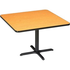 Interion By Global Industrial 695675OK Square Restaurant Table Oak 42"W x 29"H