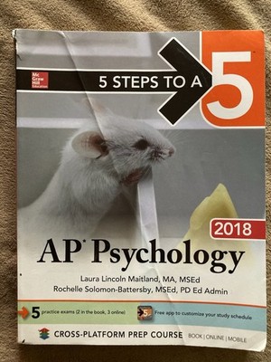 5 Steps to a 5 AP Psychology Textbook, 2018 Ed., Paperback *VERY GOOD CONDITION*