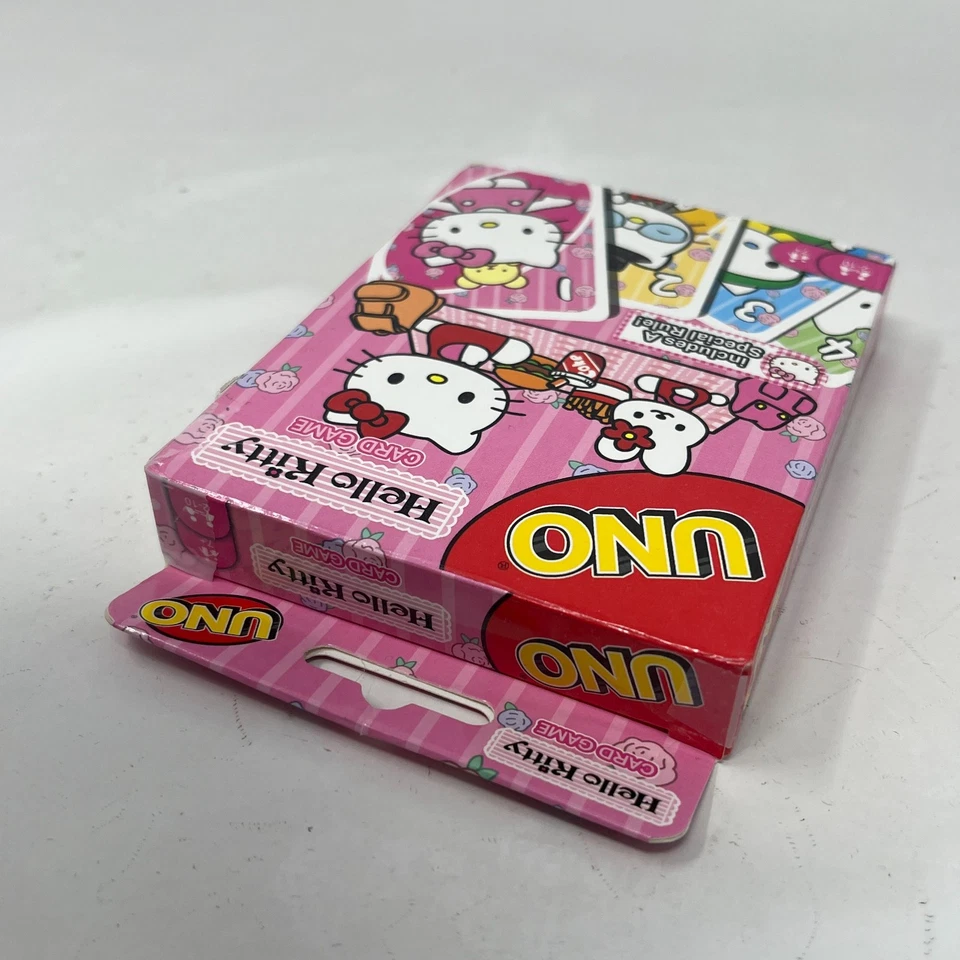 Hello Kitty Uno карточная игра специальные правила - новый запечатанный колоды открытая коробка - Изображение 3 из 4