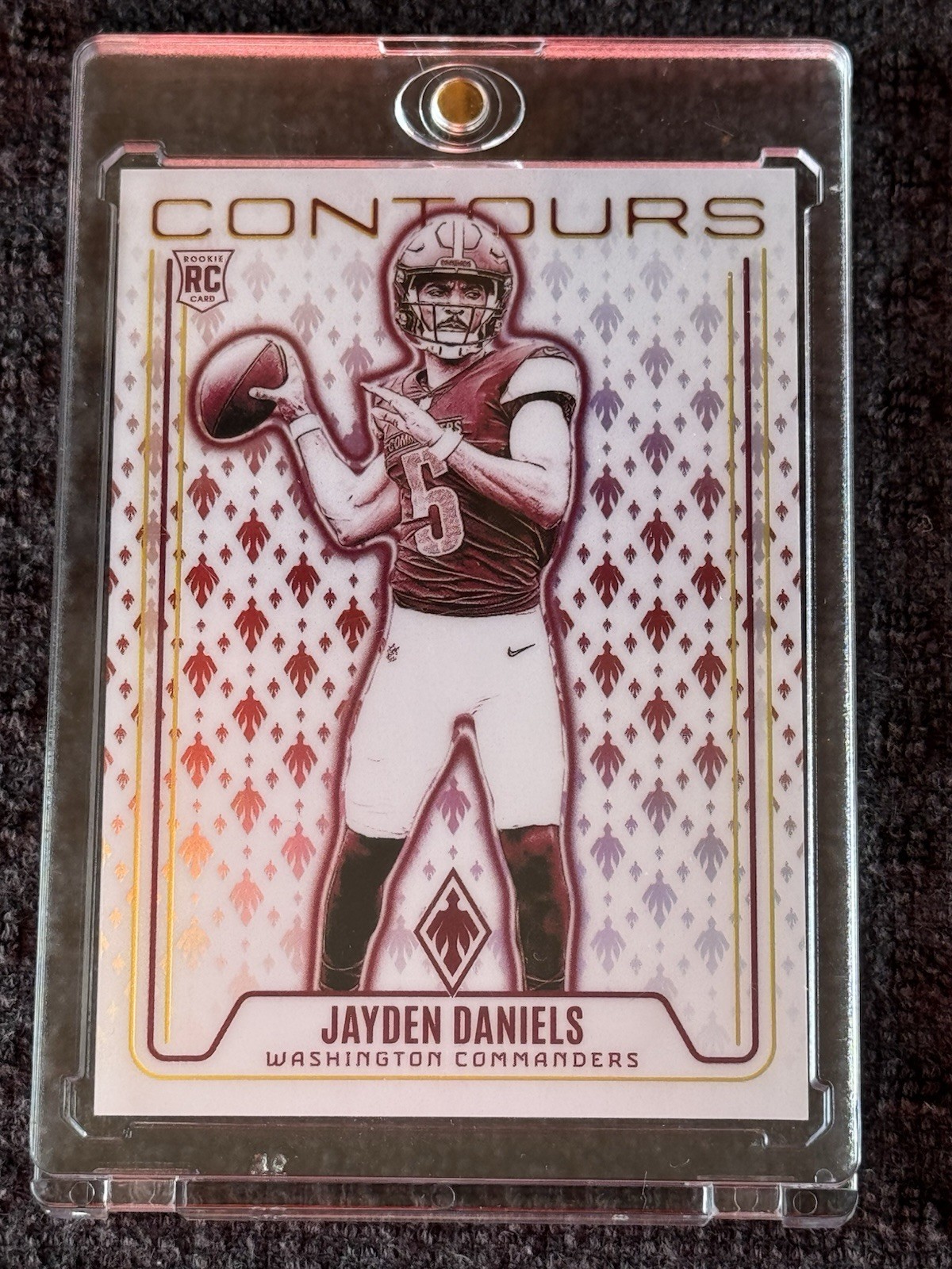 2024 Panini Phoenix Contours Jayden Daniels #CON-JDS Red /99 (RC)
