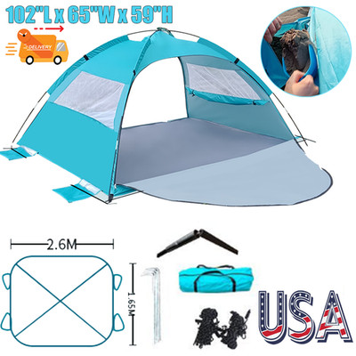 102*65*59In Beach Tent Portable Sun Shade Shelter Outdoor Camping Tent Canopy US
