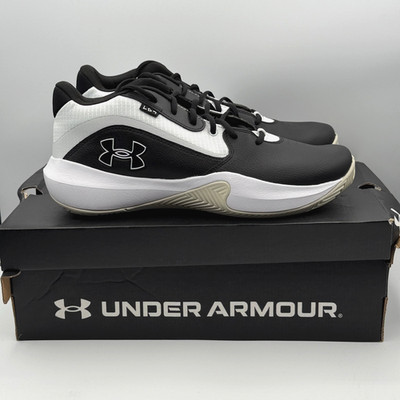 Under Armour Lockdown 7 Shoes Men's Size 13 Black White 3028512 002