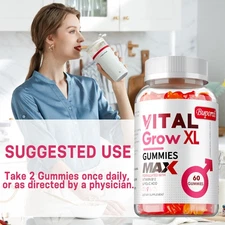 Vital Grow XL Male Gummies - Enhances Energy and Endurance, Muscle Recovery