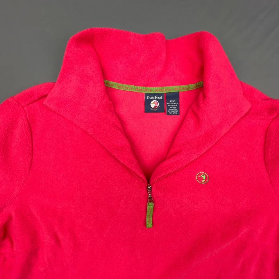 Pullover de Vellón Cabeza de Pato 2X Rosa Cuarto Cremallera Unisex Exterior Trail Gorpcore Foto 4 de 4