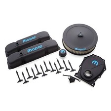 Proform Engine Dress Up Kit 440-812; Mopar Black Steel for Chrysler 361-440 B/RB