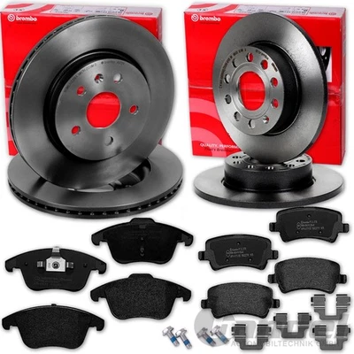 BREMBO Disques + Revêtements Avant+Arrière pour Volvo V70 V60 XC70 S60 S80 - Photo 1/4