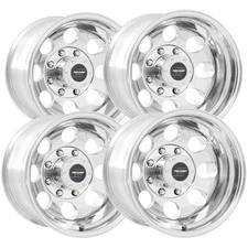 (Set of 4) Pro Comp PA69 Vintage 18x9 8x6.5" -6mm Polished Wheels Rims 18" Inch
