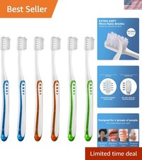 Extra Soft Toothbrushes for Adults, with 10000 Micro Nano Bristles, for Sensi...