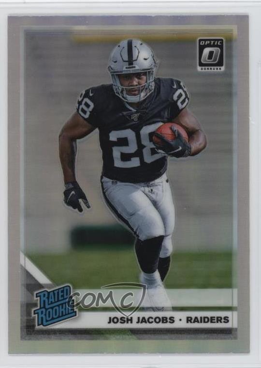 2019 Panini Donruss Optic Rated Rookie Holo Prizm Josh Jacobs #158 RC
