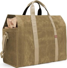 INNO STAGE 22oz Waxed Canvas Fire Wood Log Carrier Tote Bag for khaki